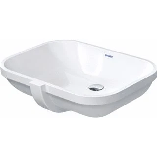 Afbeelding van Duravit D Code onderbouwwastafel 56x40cm zonder kraangat met overloop wit Minimalistisch design