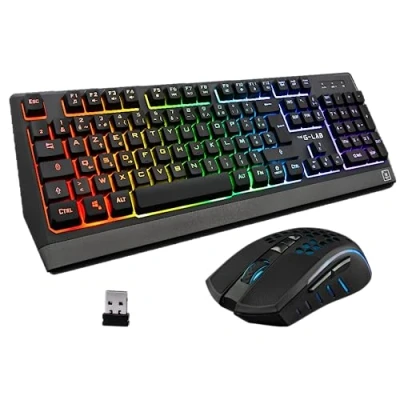 Afbeelding van Toetsenbord en muis The G Lab Combo Tungsten Frans AZERTY
