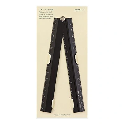 Afbeelding van Midori Multi Aluminium Ruler 30cm zwart