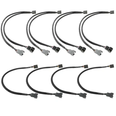 Afbeelding van CESFONJER 4 stuks PWM fan splitter, PC ventilator energiekabel 1 tot 2 converter, Power kabel verlengkabel zwart