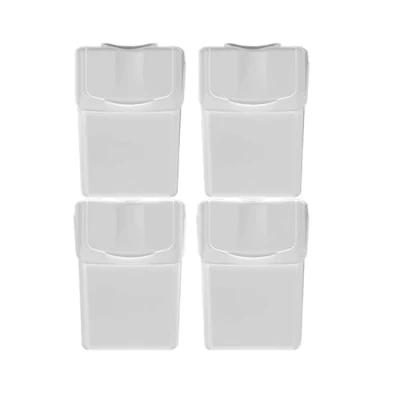 Afbeelding van Keden Sortibox Recycling vuilnisbak, 4 stuks, gebroken wit, inhoud x 20 l