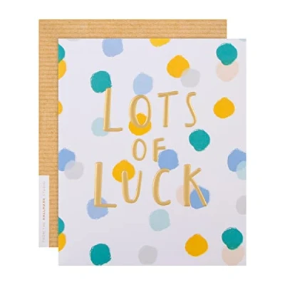 Afbeelding van Hallmark Good Luck Card Hedendaags meerkleurig polkadot ontwerp