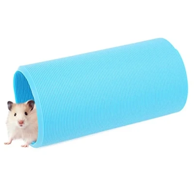 Afbeelding van Hamster Buis Uitschuifbare Plastic Kleine Dier Spelen Tunnel Grappig Speelgoed voor Cavia&#039;s Chinchilla Ratten en Dwerg Konijnen Fretten(Blauw)