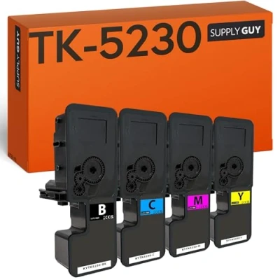 Afbeelding van Supply Guy 4 tonercartridge zwart compatibel met TK 5230 TK5230 voor Ecosys P5021cdn M5521cdw M5521cdn P5021cdw P5021 M5521 5230K 5230C 5230Y 5230M