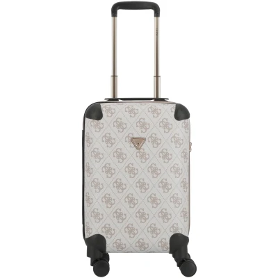 Afbeelding van Guess Berta 18 In 8 Wheeler dark taupe logo handbagage koffer