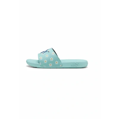 Afbeelding van PUMA Cool Cat 2.0 Daisies slippers voor kinderen 33 Safe Lake Blue Crystal White Almost Apricot