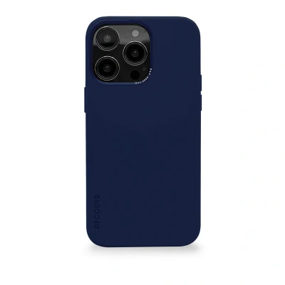Afbeelding van Decoded Anti Microbial Silicone Backcover iPhone 14 Pro Navy Peony