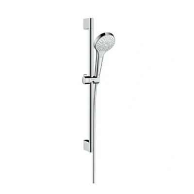 Afbeelding van Hansgrohe croma select s multi ecosmart glijstangset 65 cm met handdouche glijstang en doucheslang 1600 wit chroom 26561400