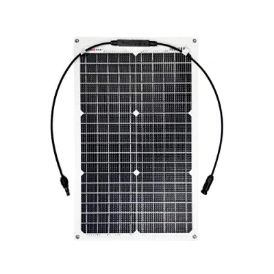 Afbeelding van enjoy solar ETFE Marine Semi flexibel zonnepaneel, 30 W, 12 V, fotovoltaïsche module met PERC technologie, ideaal voor camper, jacht en boot