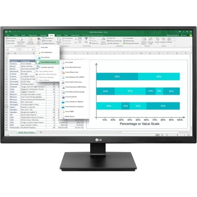 Afbeelding van LG 24BK55YP I LED monitor 24&quot; (23.8&quot; zichtbaar) 1920 x 1080 Full HD (1080p) @ 60 Hz IPS 250 cdm² 1000:1 5 ms HDMI, DisplayPort