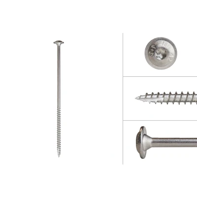 Afbeelding van Tellerkopschroeven RVS A4 6.0 x 160 mm Torx 25 Per stuk