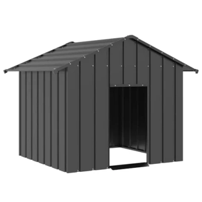 Afbeelding van vidaXL Hondenhok met dak 131x101x102 cm gegalvaniseerd staal