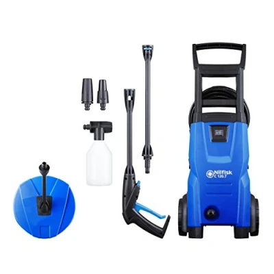 Afbeelding van Nilfisk C 120.7 6 delige EU waterdrukreiniger, rechtop, elektrisch 440 l/u, 1400 W, zwart blauw, aluminium