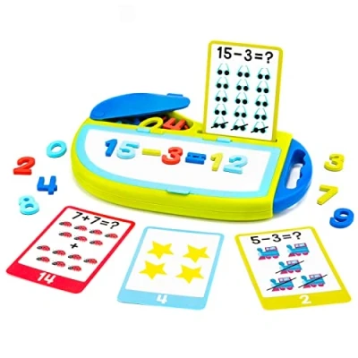 Afbeelding van Learning Resources MathMagnets GO! Activiteitenset tellen, magnetische getallen voor kinderen, educatief speelgoed, tellen speelgoed rekenmiddelen, beginselen van rekenen, 73 stuks, leeftijd 3+
