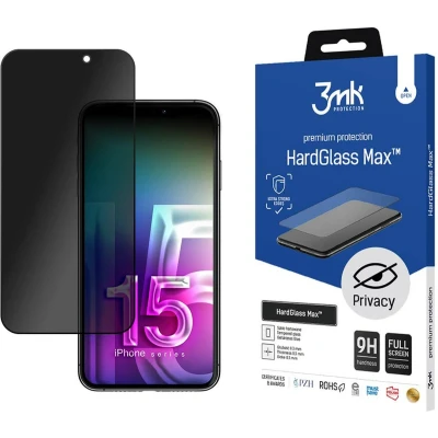 Afbeelding van Apple iPhone 15 3mk HardGlass Max Privacy
