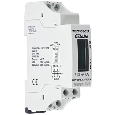 Afbeelding van ELTAKO KWH meter 1 fase Display, x 32 A, niet geijkt