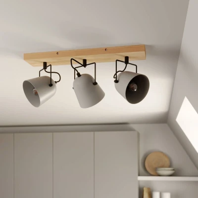 Afbeelding van Lindby Adalin plafondlamp, 3 lamps, grijs