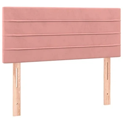 Afbeelding van vidaXL Hoofdbord 100x5x78/88 cm fluweel roze, hoofdeinde, houten bedonderdeel, hoofdbord, slaapkamermeubel, bedaccessoire