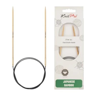 Afbeelding van KnitPro K2224 rondbreinaald, bamboe, bruin, 60 cm x 2,75 mm