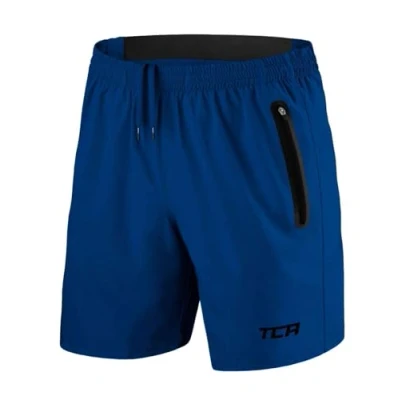 Afbeelding van TCA Mannen Elite Tech Lichtgewicht Hardloop Gym Trainings Shorts met Ritszakken Blauw, XL