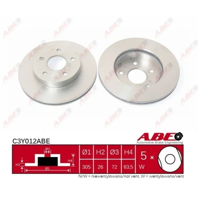 Afbeelding van ABE Remschijven C3Y012ABE