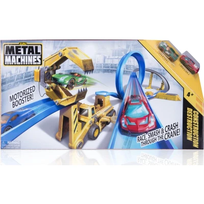 Afbeelding van Metal Machines Construction Destruction Racebaan Speelset met 2 Die cast Raceauto&#039;s