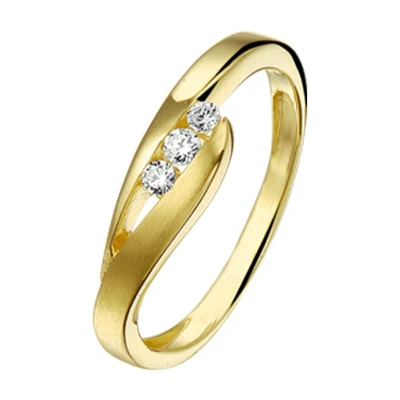 Afbeelding van Geelgouden Ring zirkonia 4017614 18.50 mm (58)