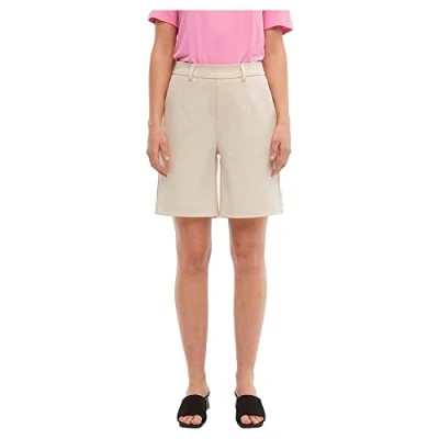 Afbeelding van Object Objlisa MW WIDE NOOS Shorts, Dames, Maat: 40, Sandshell