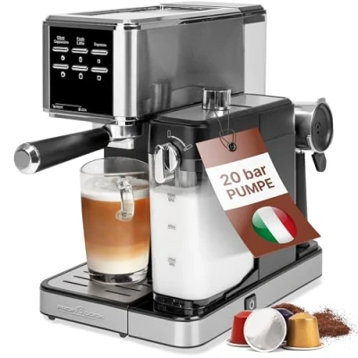 Afbeelding van Profi Cook PC ES KA 1266 Espressomachine RVS Met automatische melkopschuimer