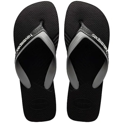 Afbeelding van Havaianas heren dubbel, zwart/staalgrijs, 11/12