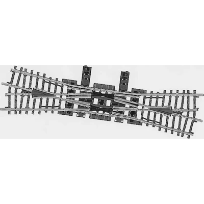 Afbeelding van H0 Märklin K rails (zonder ballastbed) 2275 Engels wissel, Dubbel 225 mm 1 stuk(s)