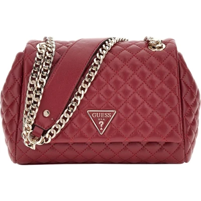 Afbeelding van GUESS Schoudertas Eco Rianee Convertible Xbody Flap Bag Claret Wijnrood