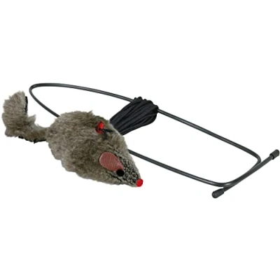 Afbeelding van Trixie Kattenspeelgoed Muis Pluche Voor Deurkozijn 8/190 cm
