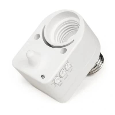 Afbeelding van Bewegingssensor voor E27 fitting PIR Bewegingsmelder binnen met detectiehoek 360 Bewegingsdetector fittingen tot 60W Wit