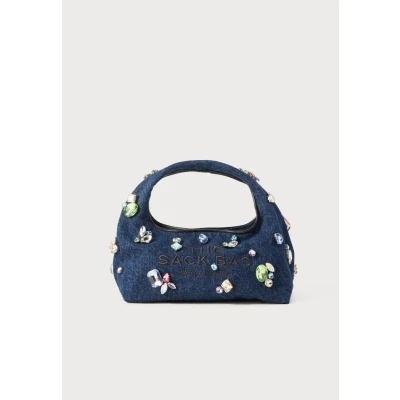 Afbeelding van Marc Jacobs Crossbody bags The Gem Denim Mini Sack&#039; Handbag in blauw