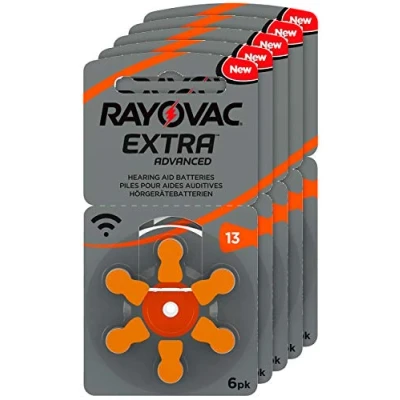 Afbeelding van RAYOVAC Gehoorapparaatbatterijen 13 Extra Advanced 1,45 V 310 mAh, 5 x 6 stuks voordeelverpakking
