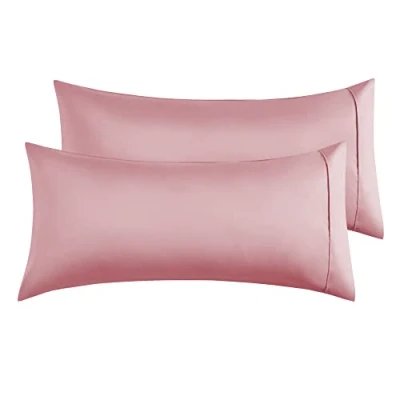 Afbeelding van Kussenslopen Voor Tweepersoonsbed 50x90 cm, Set van 2 Microvezel met Envelopsluiting Donkerroze