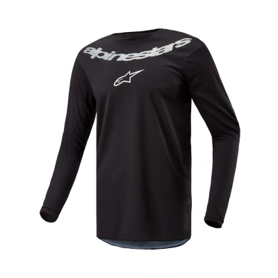 Afbeelding van Alpinestars 2024 Fluid Graphite Crossshirt Zwart / Zilver maat M