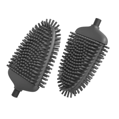 Afbeelding van SAVEGA Vervangende borstelkop Slim Premium Silicone Erstatz toiletborstel in set van 2 zonder handvat en houder! (2 delige grijs)