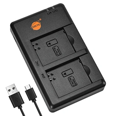Afbeelding van DSTE DMW BTC11 batterij USB dual quick oplader compatibel met BCM13E, BCM13, BCM13PP, Panasonic Lumix DMC FT5, TS5, TZ37, TZ40, TZ41, ZS27, ZS30 camera
