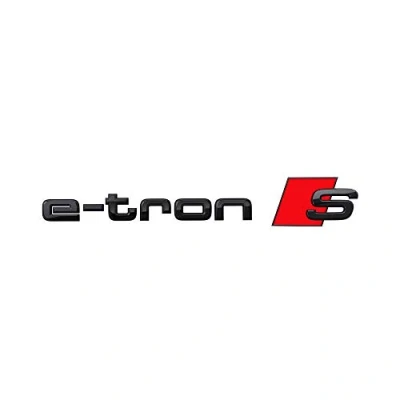 Afbeelding van Audi 4KE071804 opschrift e tron S zwart Tuning Exclusive Black Edition embleem