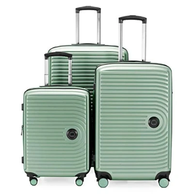Afbeelding van HAUPSTSTADTKOFFER Mitte set van 3 koffers handbagage koffer 55 cm, middelgrote 68 cm + grote reiskoffer 77 harde schaal ABS, TSA, Munt
