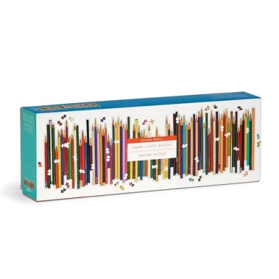 Afbeelding van Puzzle: Frank Lloyd Wright Colored Pencils Shaped Panoramic Puzzle
