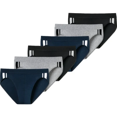 Afbeelding van Schiesser 6ER PACK Slip, Heren, Maat: XL, Grau / schwarz blau