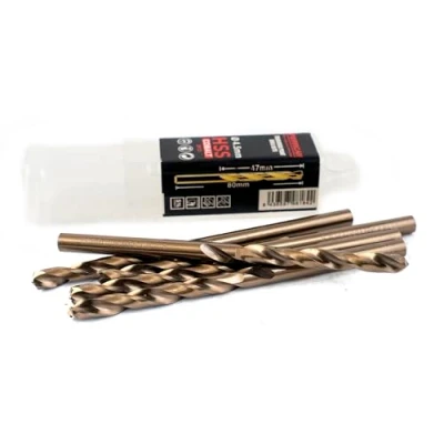 Afbeelding van Ferrcan Metaalboor HSS DIN338 M35 5% kobalt turbomax voor boren in roestvrij staal, ijzer en andere metalen, verpakking van 5 stuks per maat (4,5 mm)