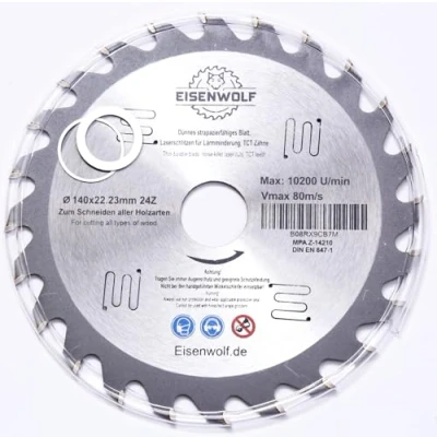 Afbeelding van 140 x 22,23 (20; 16 mm) mm zaagblad topkwaliteit cirkelzaagblad voor hout met 24 TCT tanden