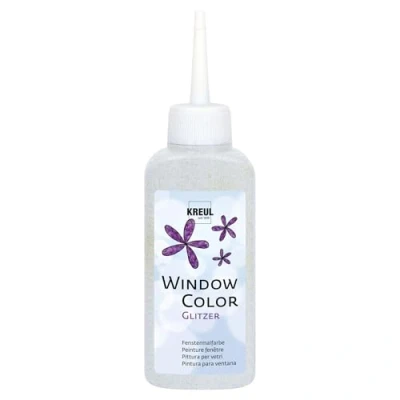 Afbeelding van KREUL Glitter Zilveren Raamverf Window Color 80ml