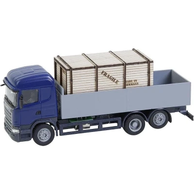 Afbeelding van Faller Vrachtwagen Scania R 13 HL Laadbak met houten kist (HERPA) modelbouwsets, hobbybouwspeelgoed voor kinderen, modelverf en accessoires