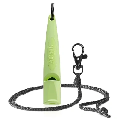 Afbeelding van ACME Hondenfluitje nr. 210,5 (update 2023) met gratis fluitband in mat zwart Alpha Ideaal voor terugroeping Groot bereik Frequentie gestandaardiseerd (Lime Green)