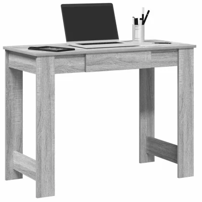 Afbeelding van Bureau 100x45x75 cm bewerkt hout grijs sonoma eikenkleurig